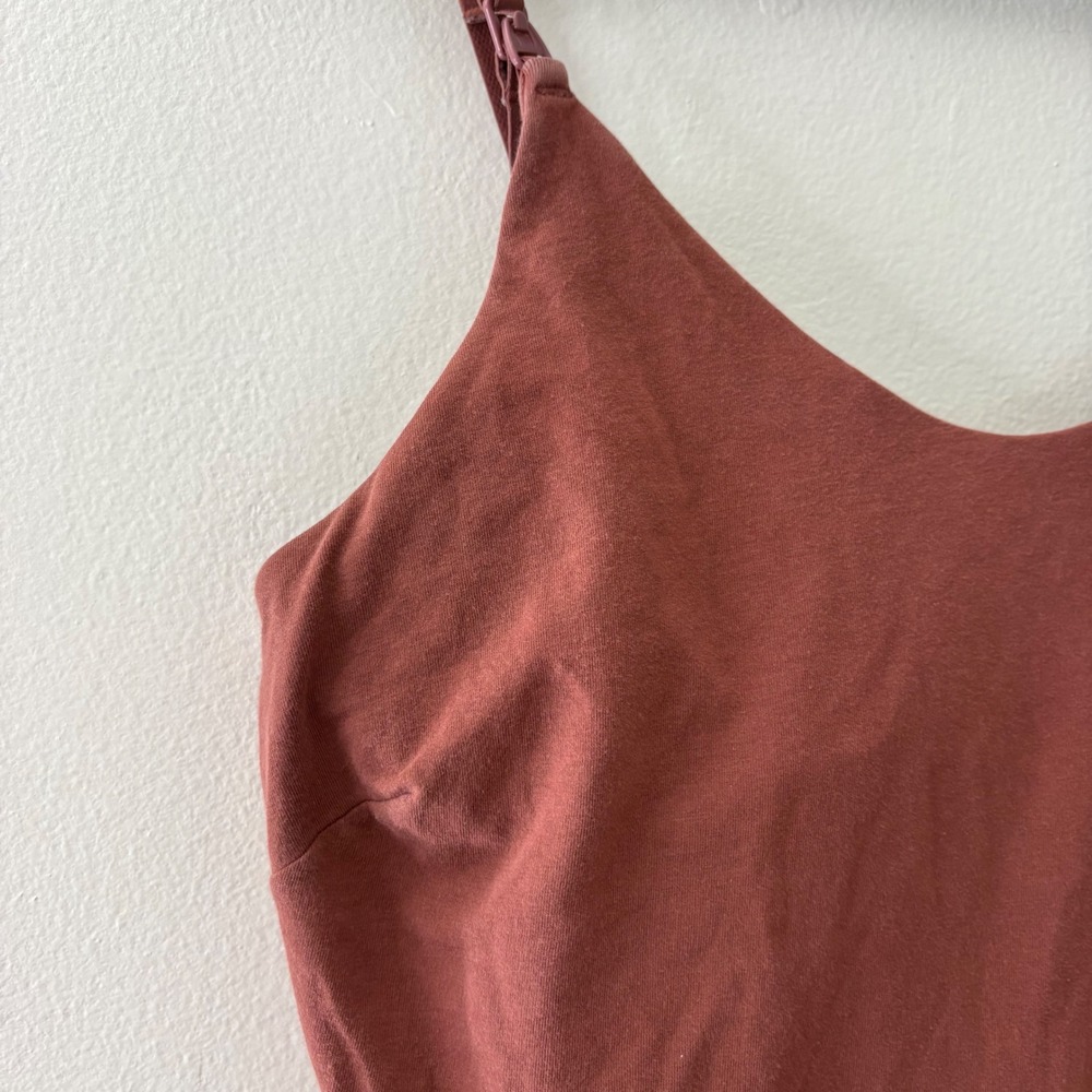 HATCH Maternity Pima Cotton Nursing Camisole Terracotta Red Small V-Neck Tank - Picture 2 of 7